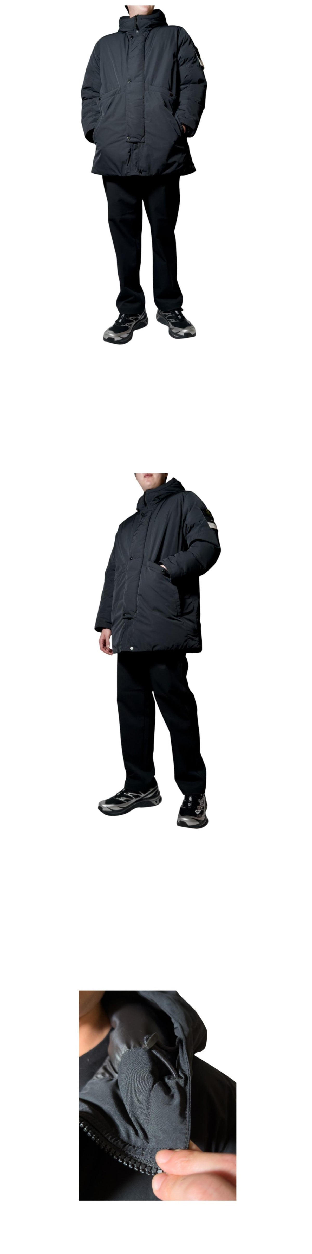 STONE ISLAND Micro Twill Down Puffer Jacket Black Men