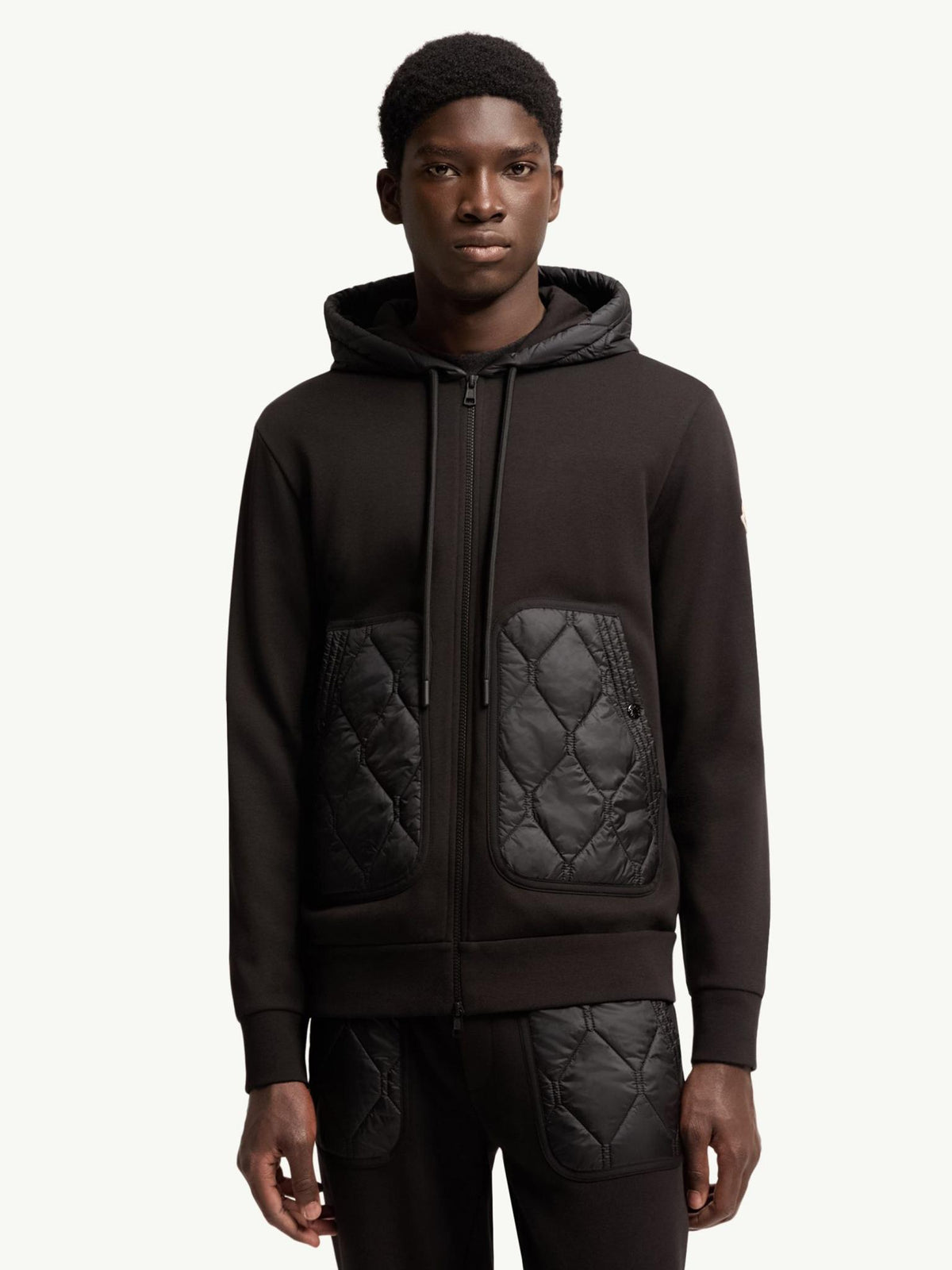 Moncler Black Zip-Up Jacket for Men