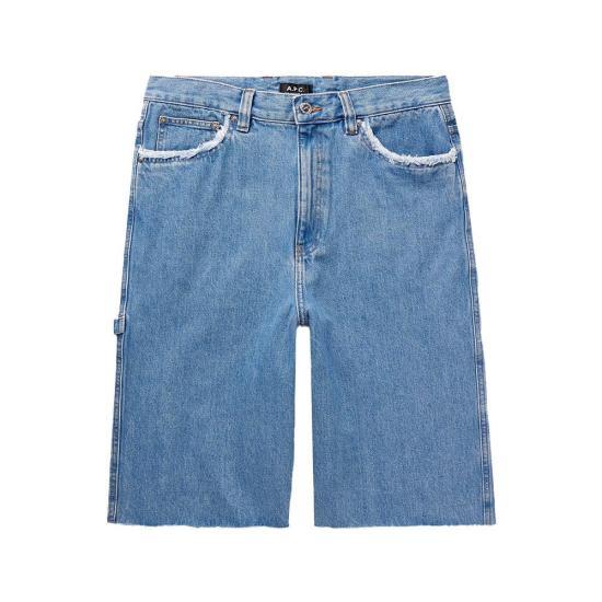 A.P.C. Denim Short Pants for Women COGXLF10194IAB DOM