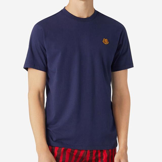 KENZO Tiger Crest Navy Blue Short Sleeve T-Shirt Unisex FB5 5TS003 4SA