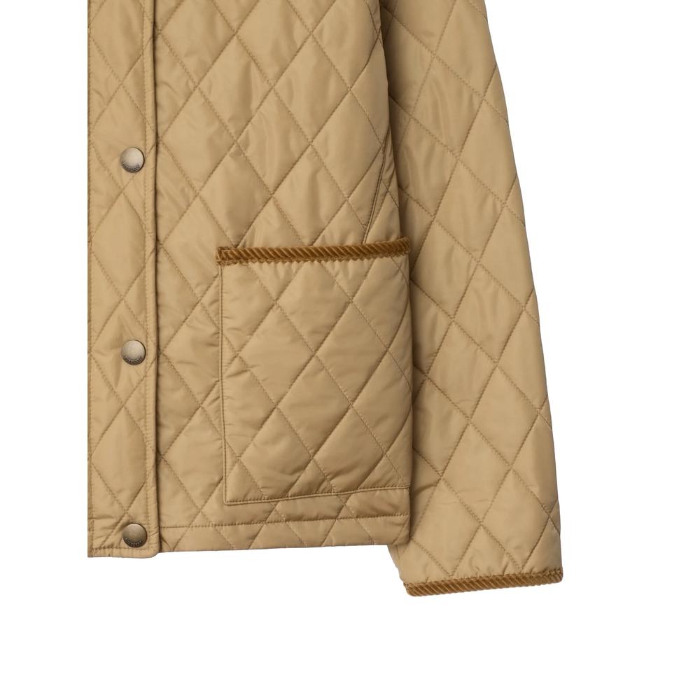 BURBERRY Beige Quilted Down Puffer Jacket Women