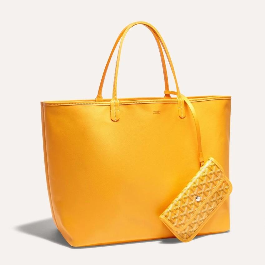 GOYARD Women’s Anjou GM Tote Bag Yellow Leather ANJOUSGMLCG08 TY08