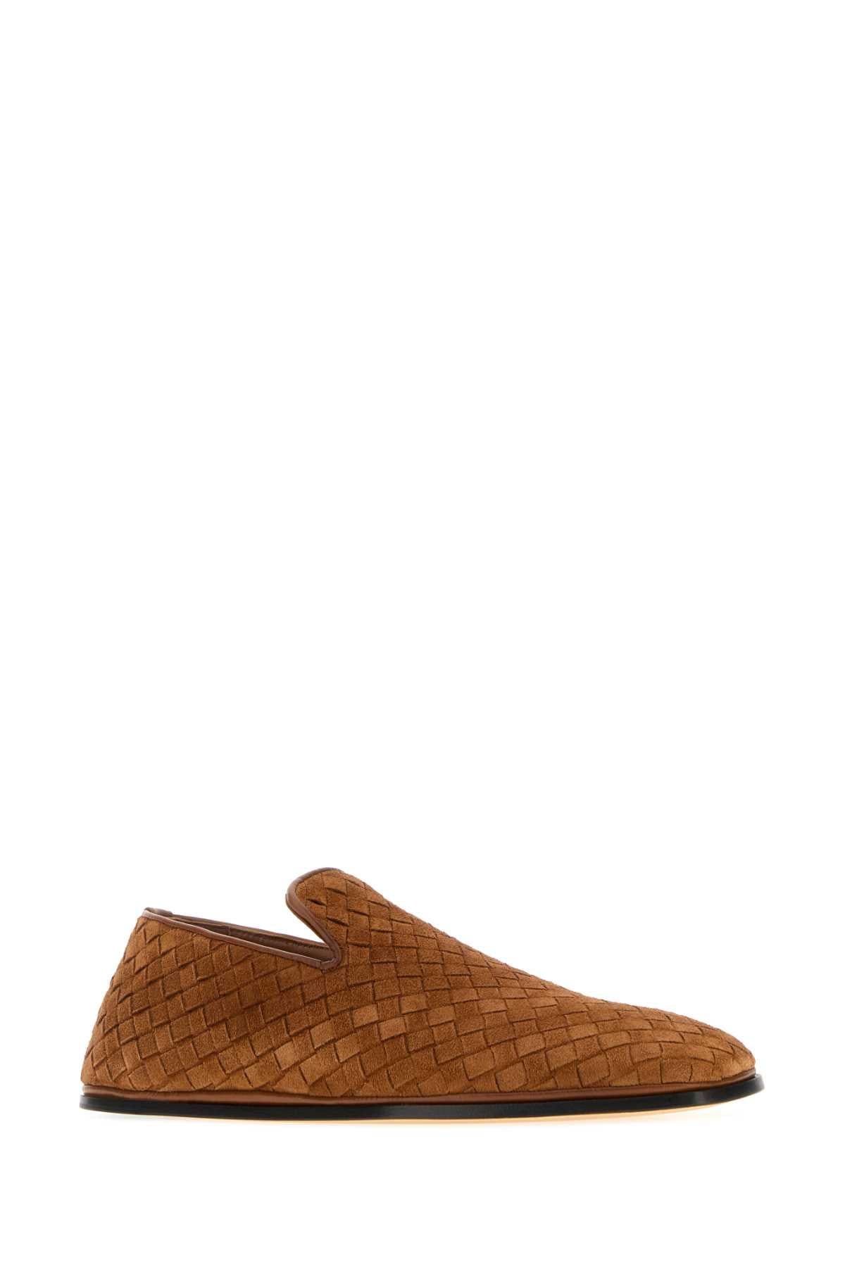Bottega Veneta Leather Slip-On Loafers Brown Women’s