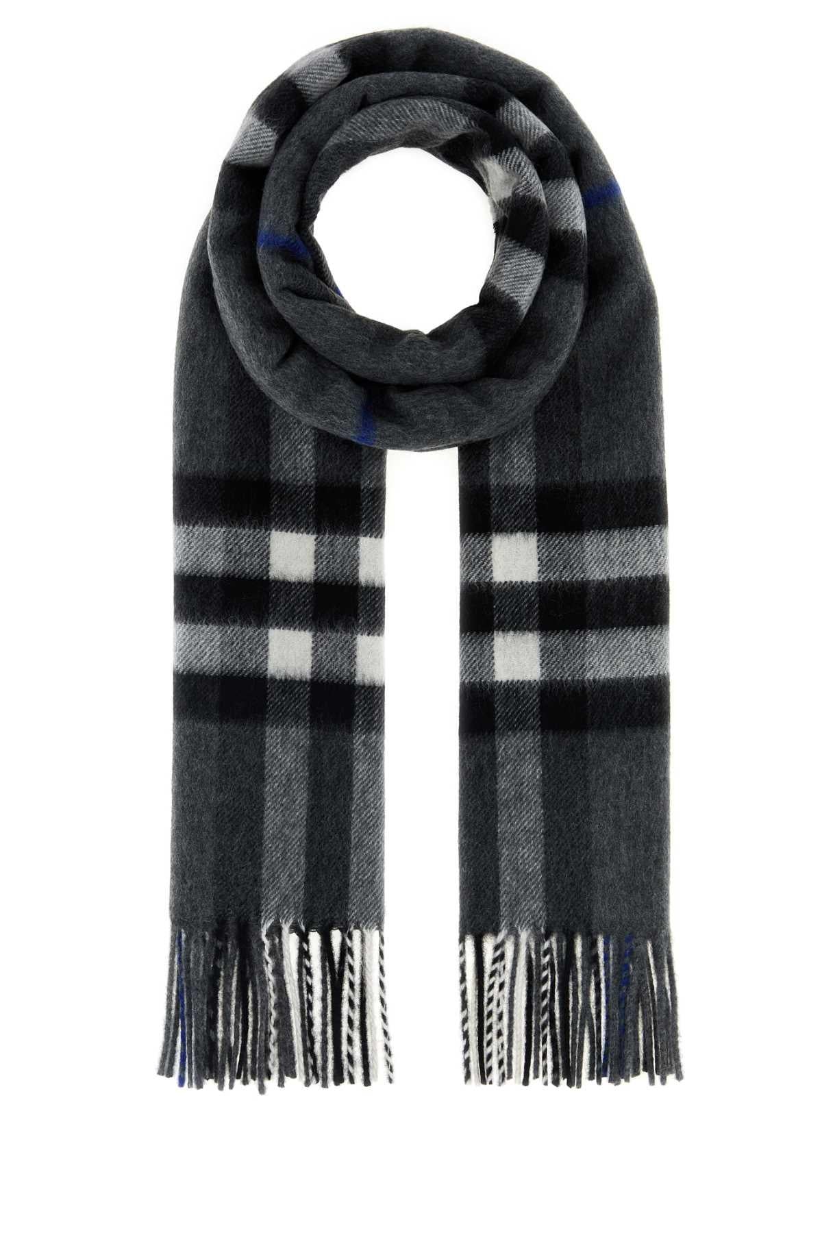 BURBERRY Beige Check Wool Scarf