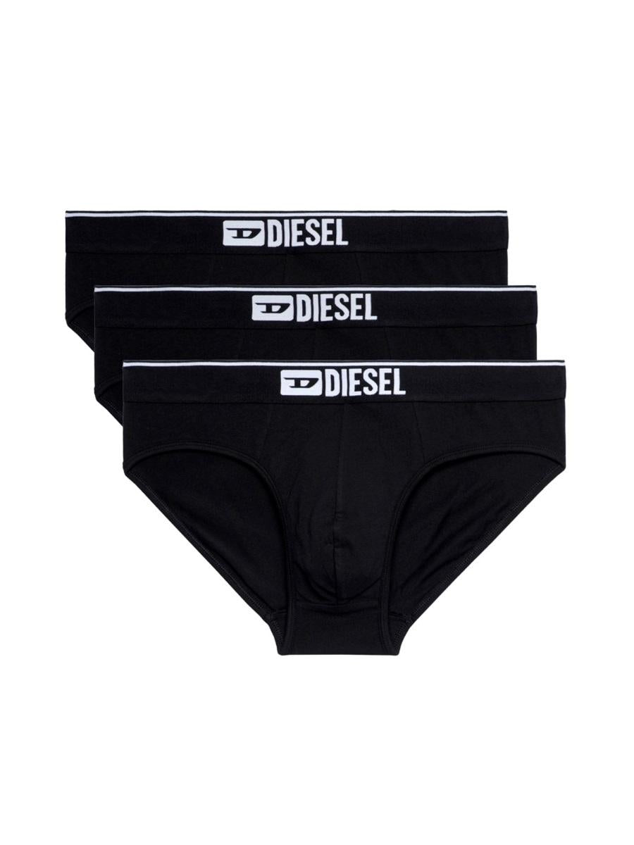 DIESEL Black Stretch Cotton Boxer Briefs Underwear for Men
