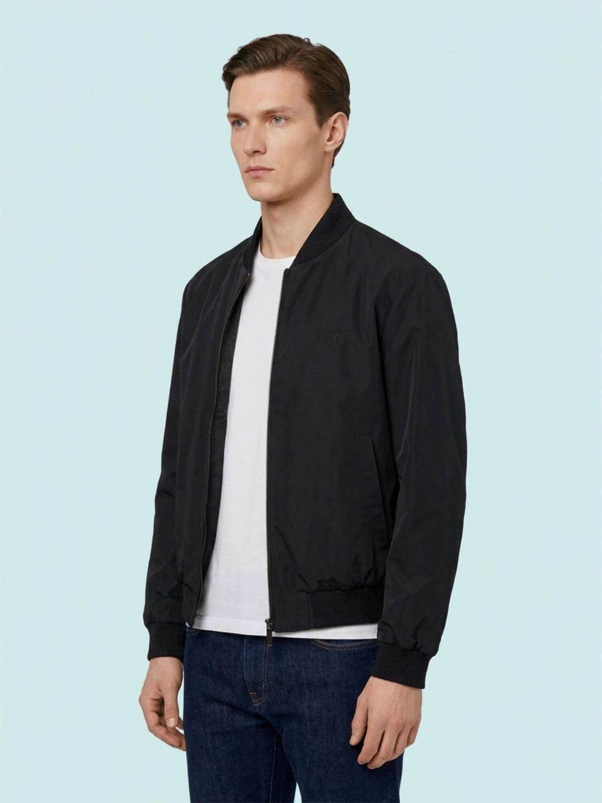 GUCCI Black Wool Blend Zip-Up Jacket