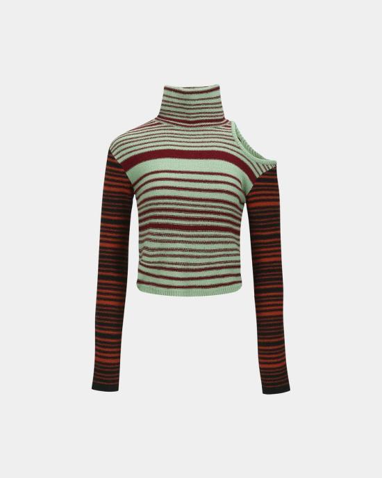 Andersson Bell Turtleneck Knit Sweater for Women ATB1356W GREEN DOM