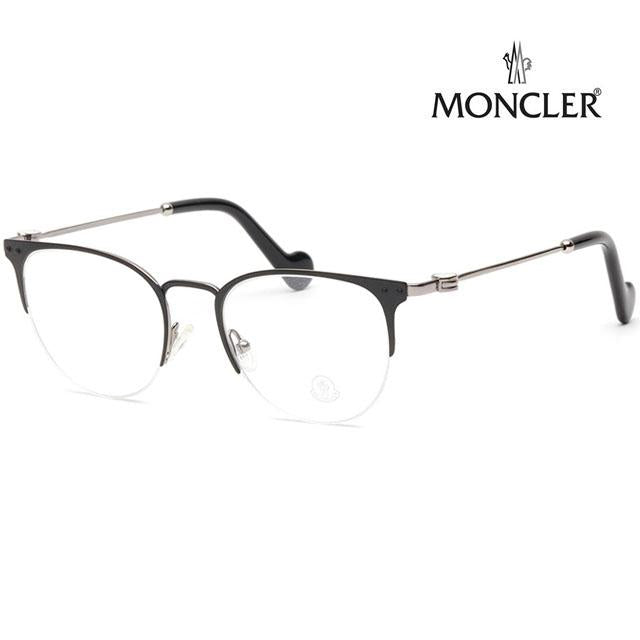 Moncler Round Semi-Rimless Metal Eyeglass Frames Lightweight Women