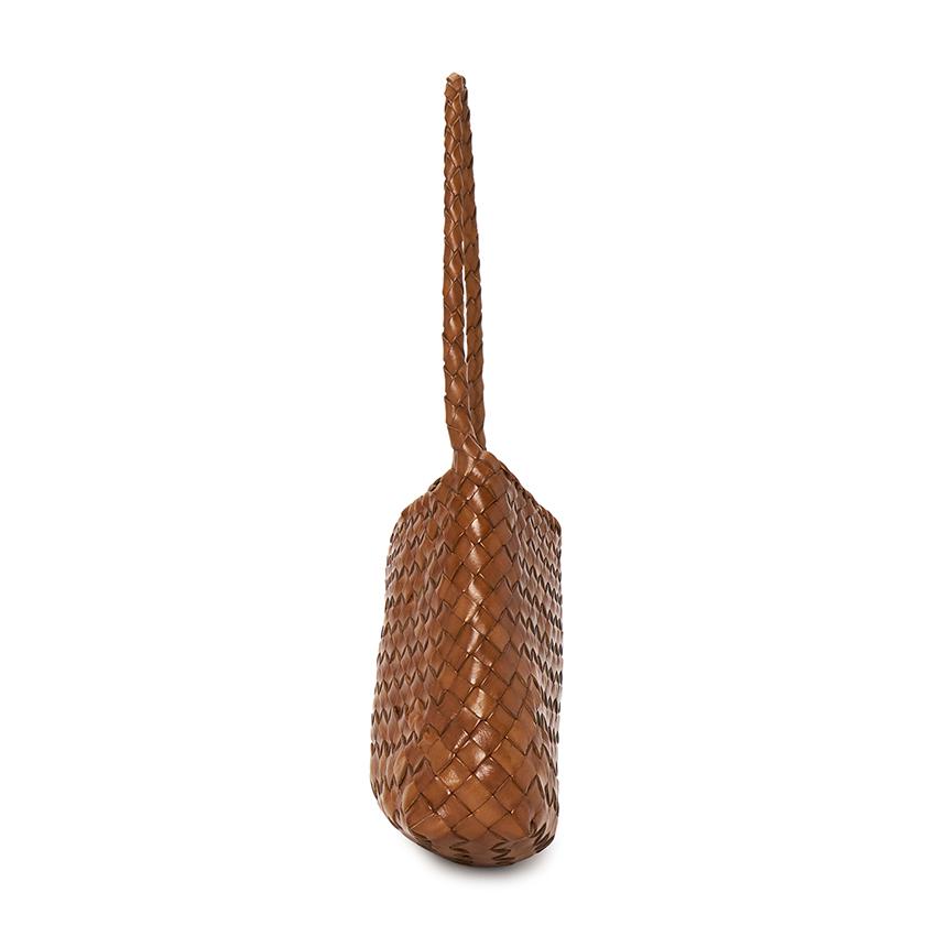 Dragon Diffusion Rosanna Woven Leather Tote Bag for Women 8943 TAN
