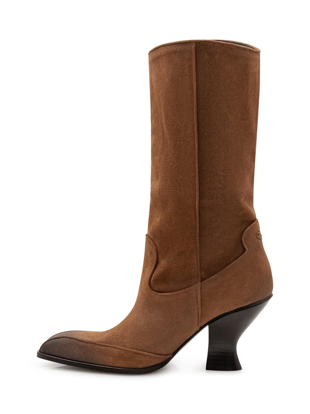 DIESEL Leather Mid-Calf Boots Black Women’s