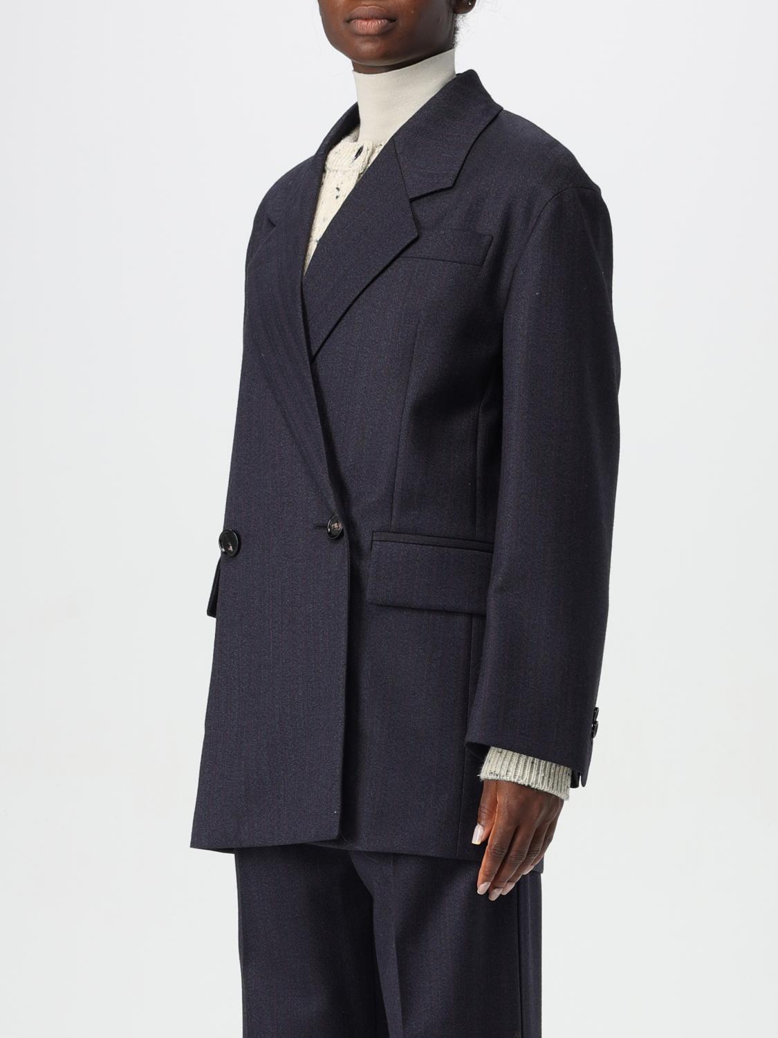 Bottega Veneta Gray Wool Casual Jacket for Women