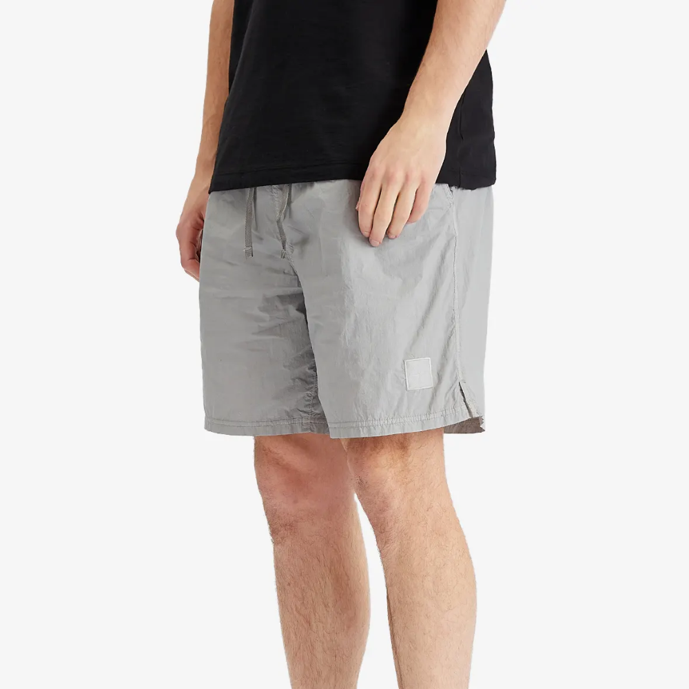 STONE ISLAND Ghost Piece Nylon Smerigliato Swim Shorts Men Navy