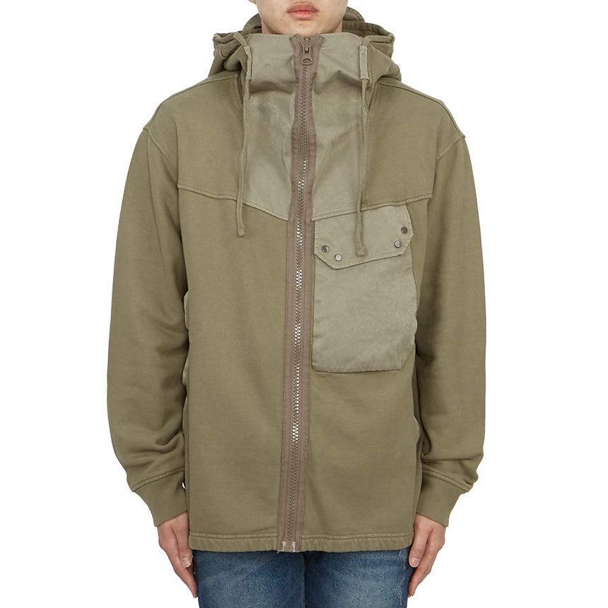 Ten C Men’s Fleece Lined Hooded Zip-Up Jacket Navy