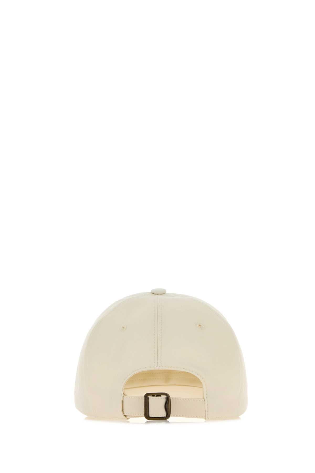 BURBERRY Beige Check Cotton Baseball Cap