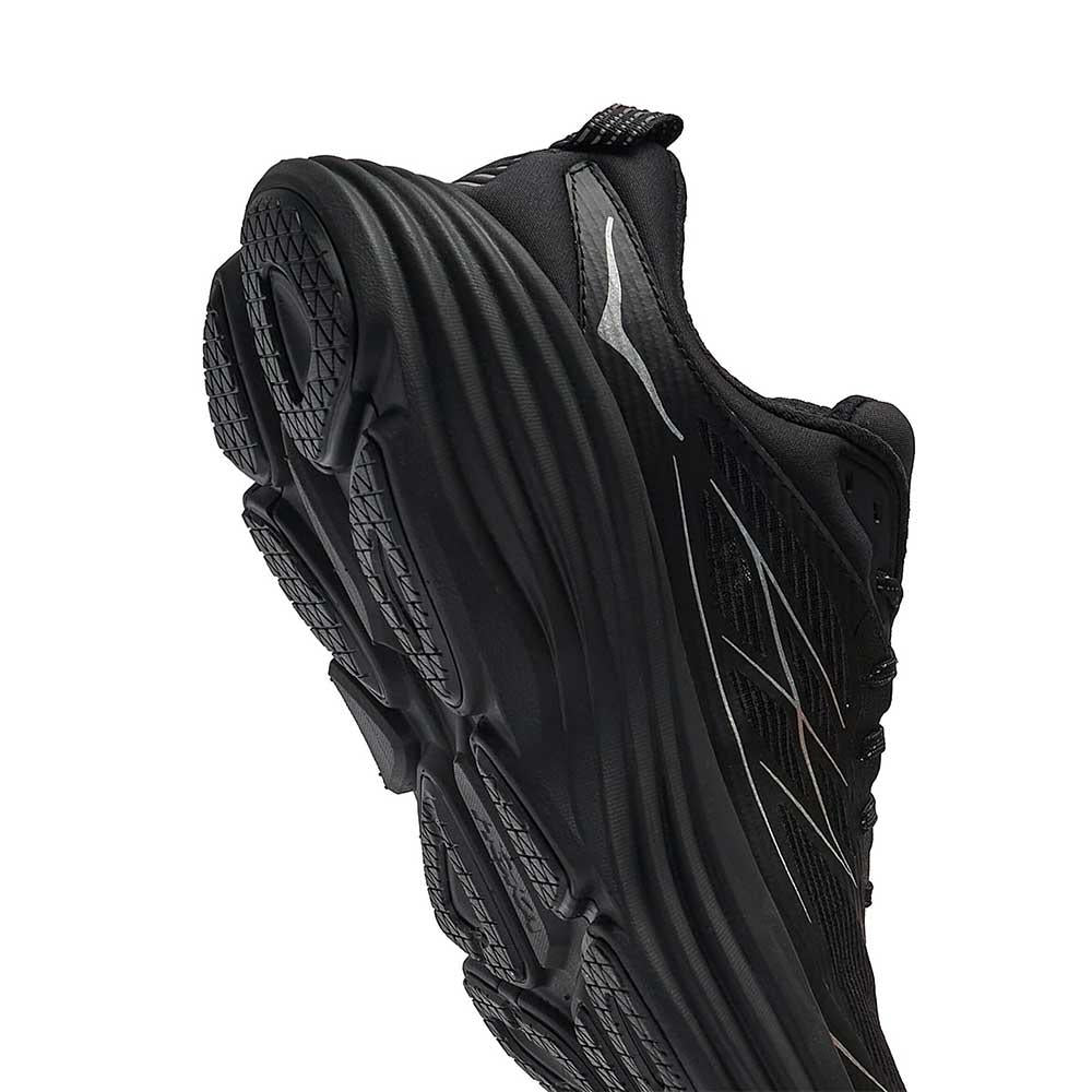 HOKA Bondi 8 TS Cage Running Shoes Men Black/Silver Low-Top Sneaker 1155391 BKSV