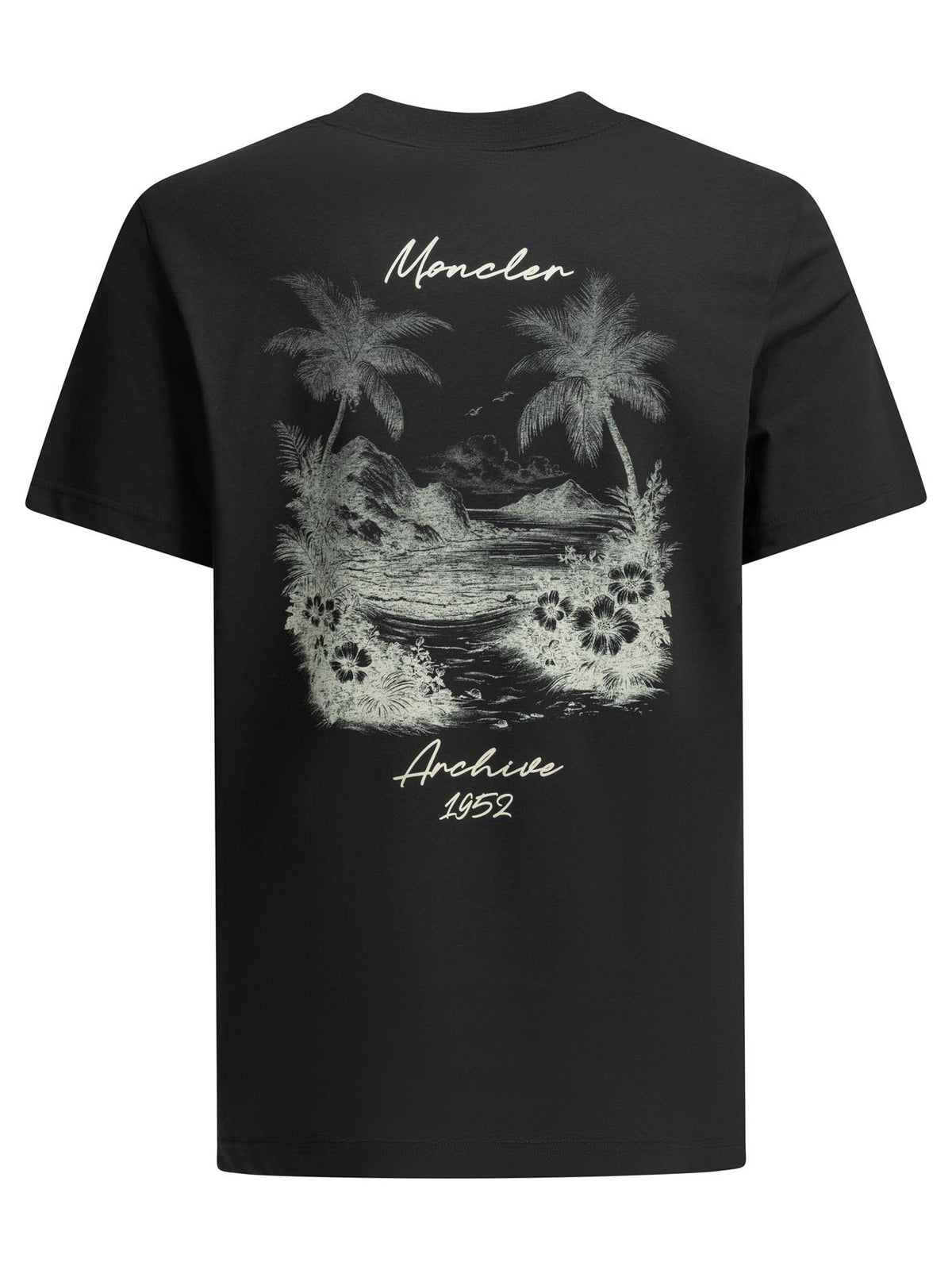 Moncler Short Sleeve T-Shirt Navy Cotton Men's Top