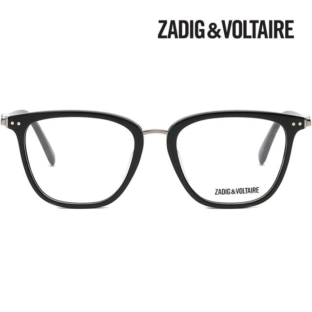 Zadig&Voltaire Black Acetate Horn-Rim Unisex Eyeglass Frames VZV 204 0700