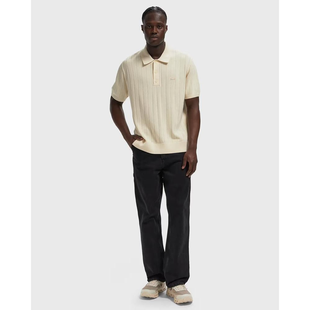Lacoste Logo Short Sleeve V-Neck Polo Knit for Men Gray