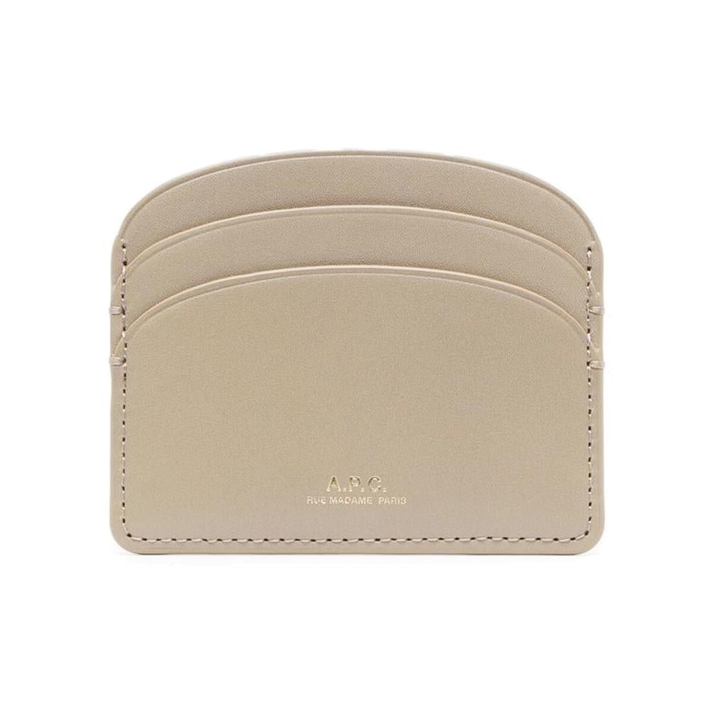 A.P.C. Demi-Lune Logo Half Moon Card Holder Wallet Leather