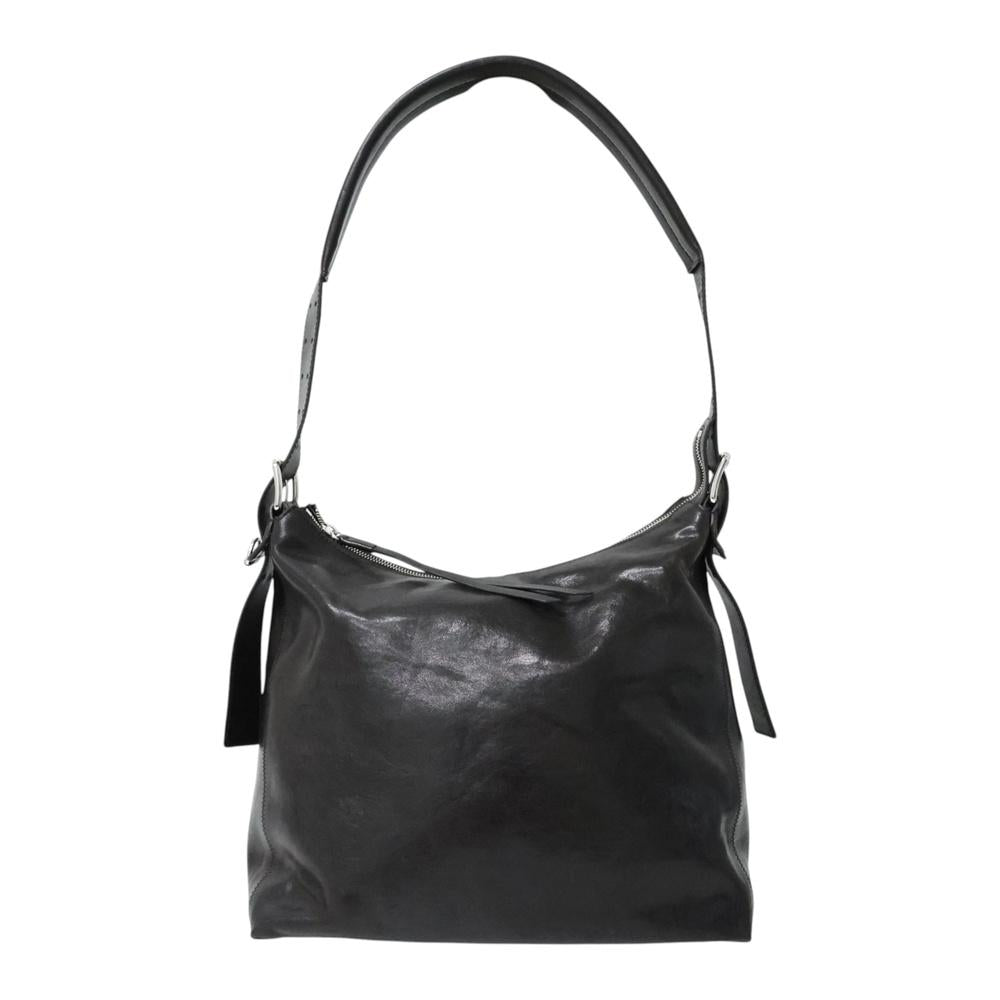 Lemaire Small Belted Hobo Bag Women’s Shoulder Bag Black Leather