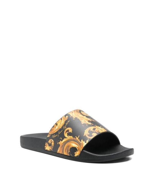 Versace Print Rubber Shelly Slider Slide Sandals 80 VA3SQ3 ZS365 G89