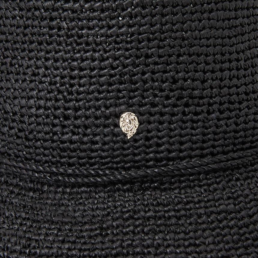 HELEN KAMINSKI Women's Raffia Cloche Hat HAT50330 CHARCOAL