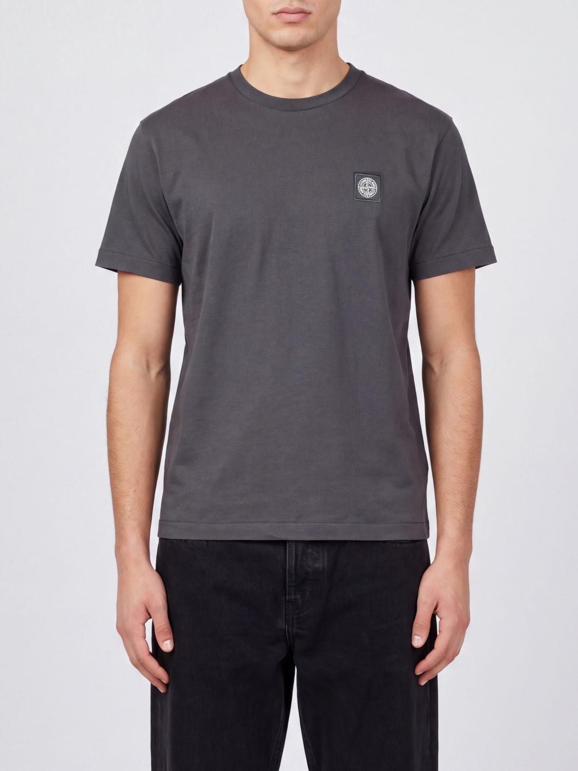 STONE ISLAND Short Sleeve Cotton T-Shirt Navy Men
