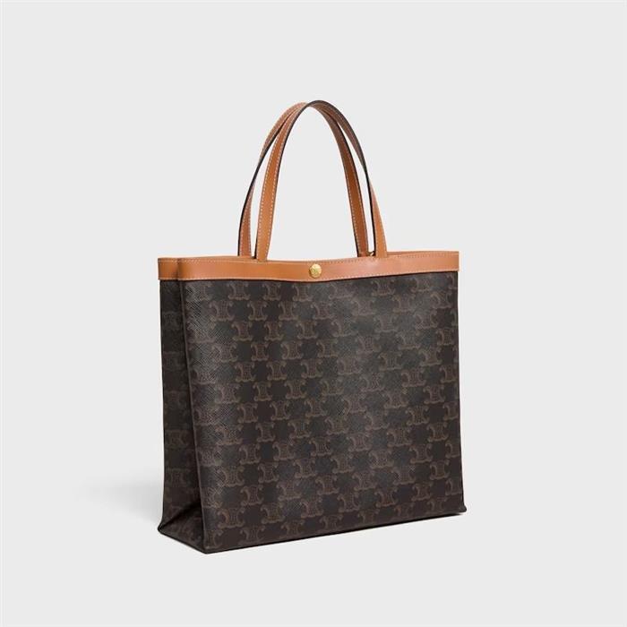 CELINE Small Square Cabas Triomphe Canvas Shoulder Bag