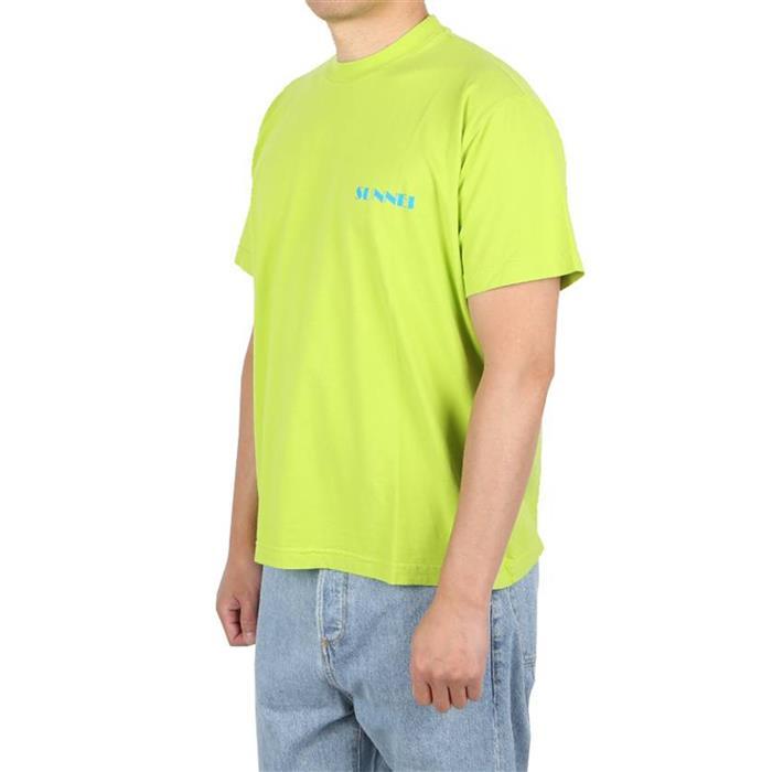 SUNNEI Logo Short Sleeve T-Shirt Navy Cotton Men
