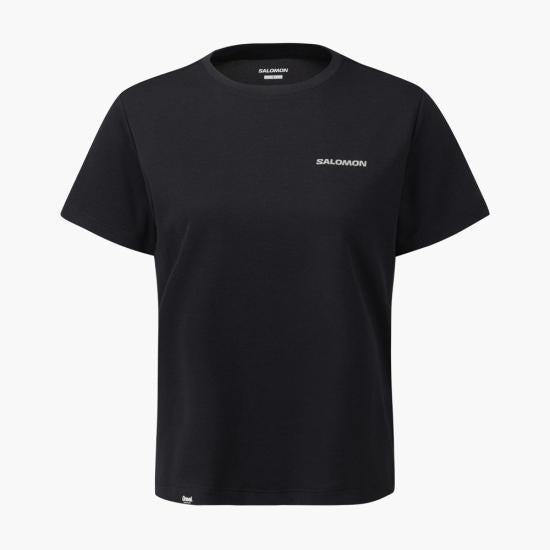 SALOMON Black Short Sleeve T-Shirt for Men S262002 RTS45 BLK