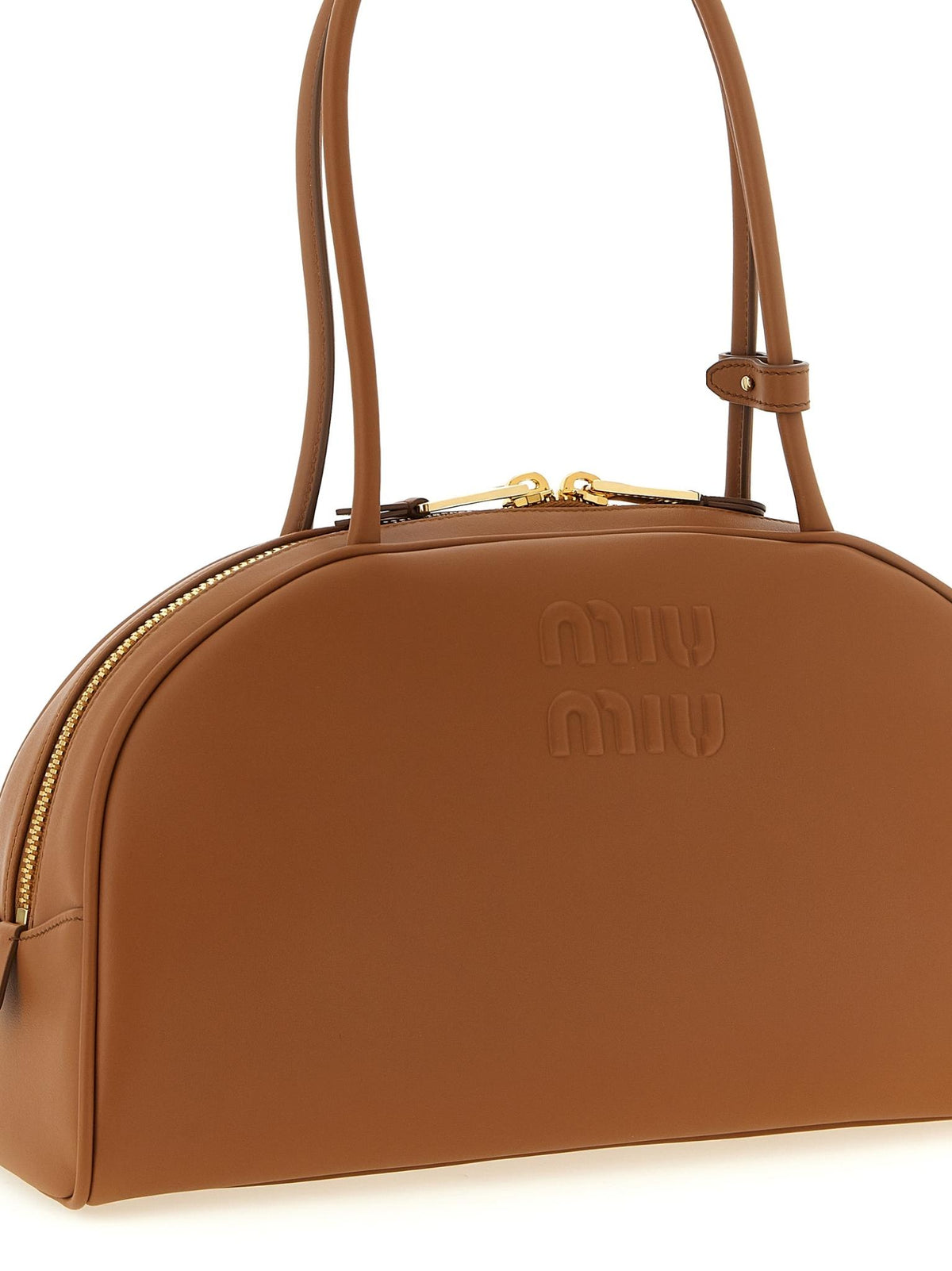Miu Miu Leather Shoulder Bag Cream White