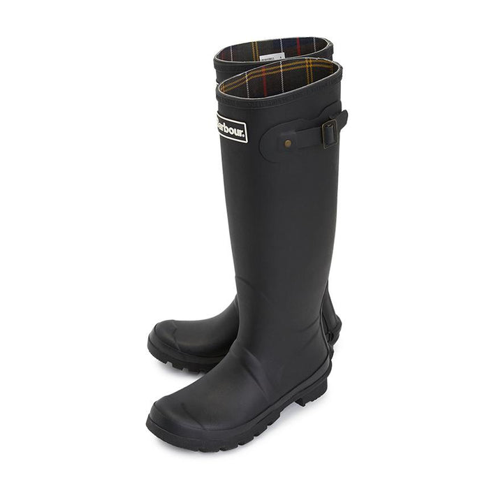 Barbour Beadnell Wellington Women’s Long Rain Boots Black