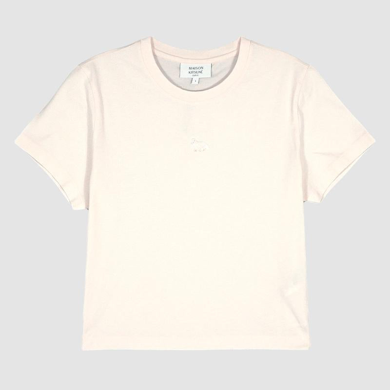 Maison Kitsune Baby Fox Crop Short Sleeve T-Shirt Mauve Wome MW00105 KJ7026 0448