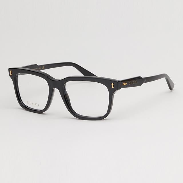 GUCCI Acetate Square Eyeglasses Frame Big Size Black Unisex