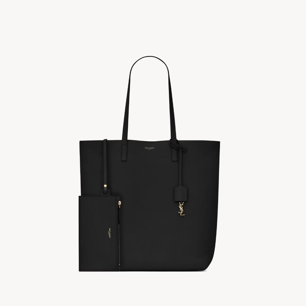 Saint Laurent North South Leather Shopping Tote Bag Black