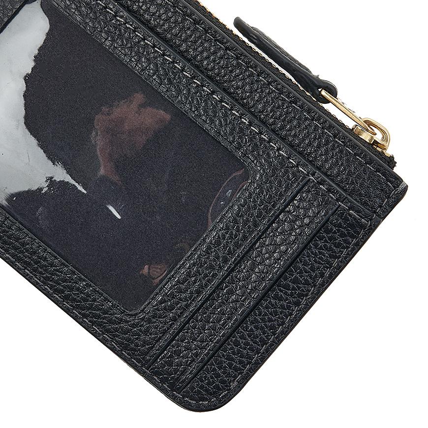 Coach Women’s ID Skinny Card Case Wallet Black Leather CR550 B4 BK