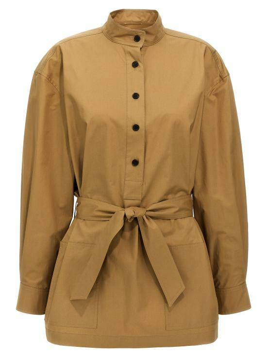 Saint Laurent Tunic Shirt Women’s Ivory Silk Long Sleeve Shirt