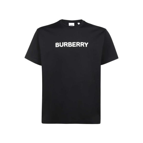 BURBERRY Black Harriston Signature Logo Short-Sleeve T-Shirt