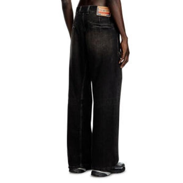 DIESEL DZETA Loose Fit Utility Pocket Black Denim Jeans