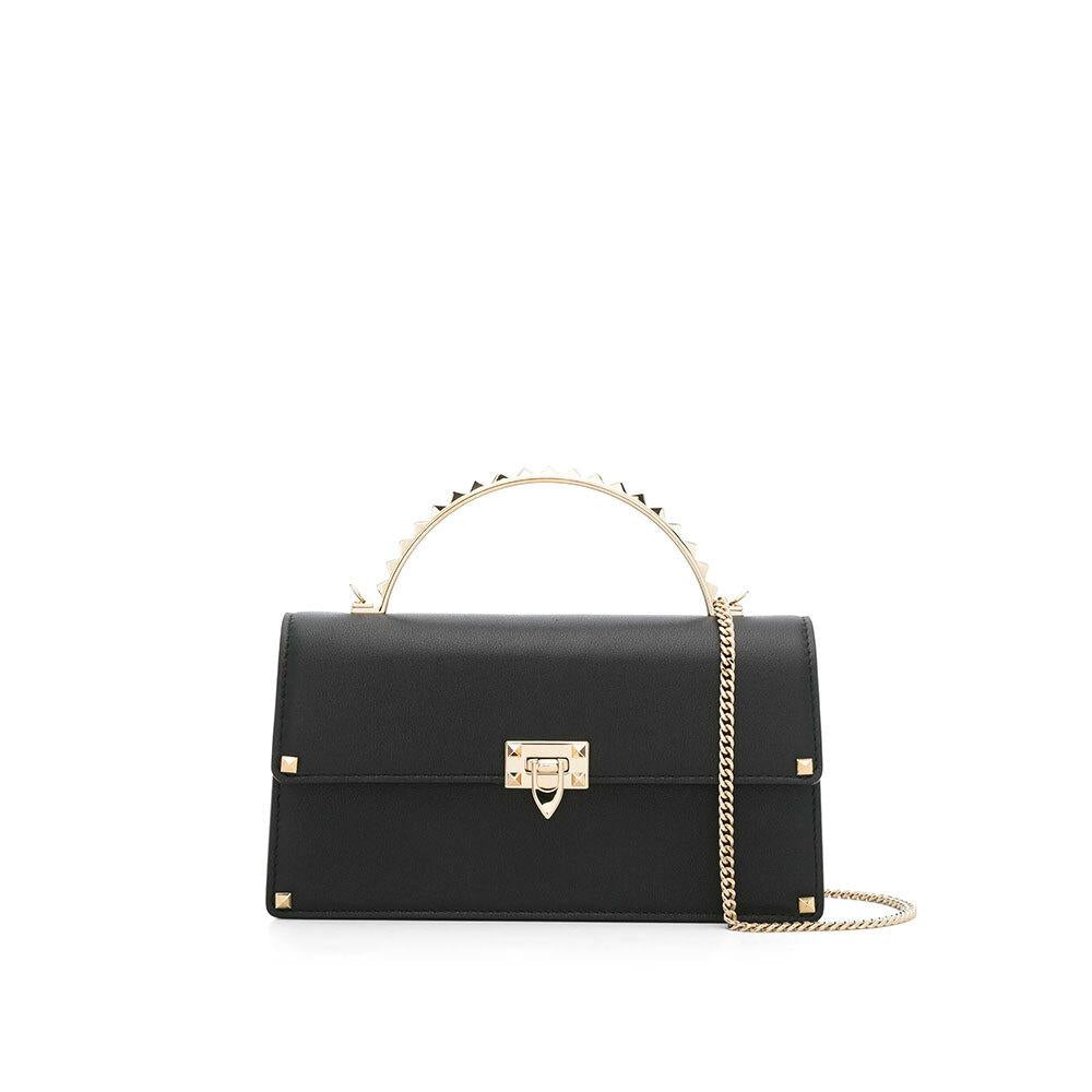 VALENTINO Rockstud Chain Mini Shoulder Bag for Women 6W2P0AG5 VIT 0NO