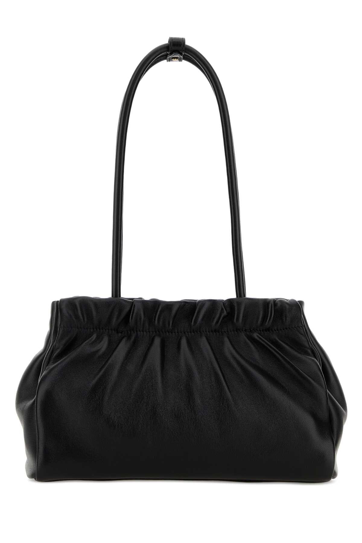 PRADA Black Leather Shoulder Bag