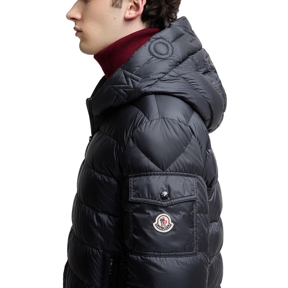 Moncler Navy Hooded Down Jacket for Men