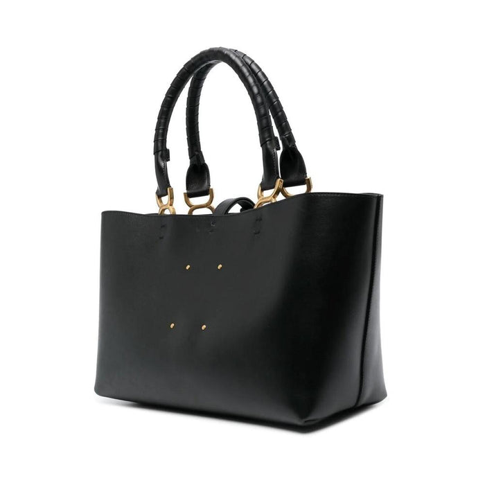 Chloe Marcie Leather Tote Bag Black