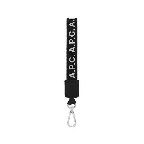 A.P.C. Jacquard Logo Keyring Keychain PAACM H63636 LZZ BLACK