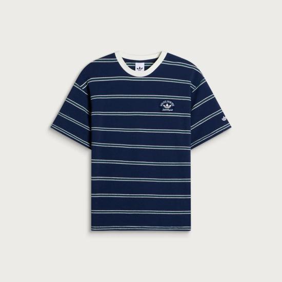 Adidas Men’s Short Sleeve T-Shirt KW8248 NIGHT INDIGO OFF WHITE COURT GREEN DOM