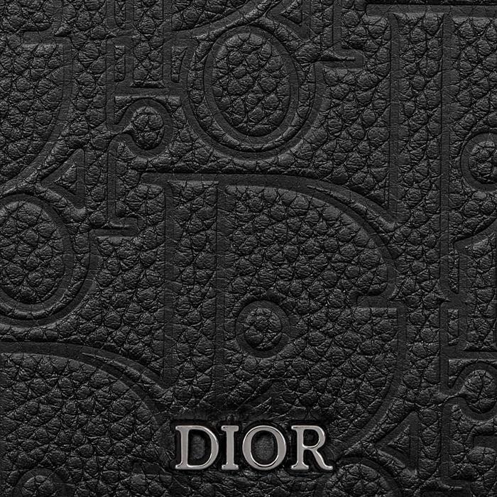 DIOR Vertical Bifold Wallet Black Leather Men’s