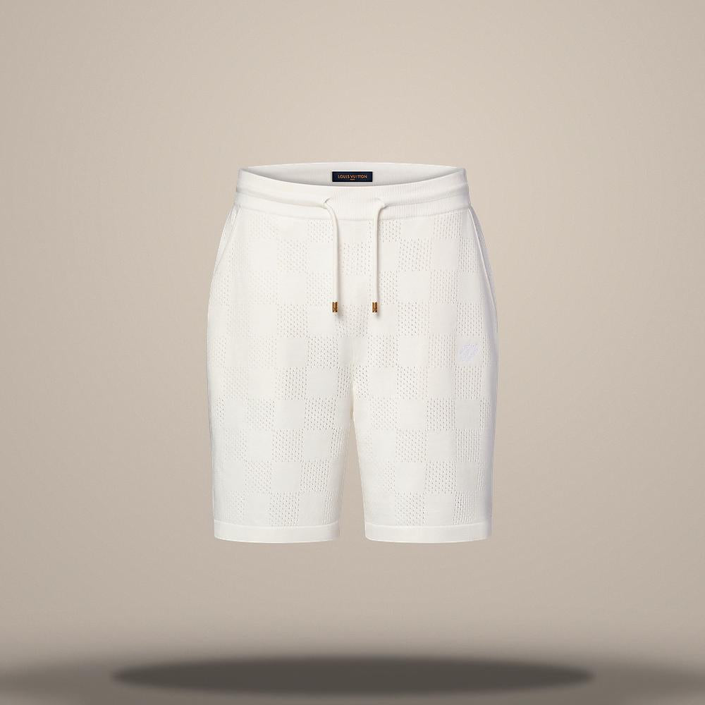 Louis Vuitton Women's Pointelle Signature Regular Fit Shorts
