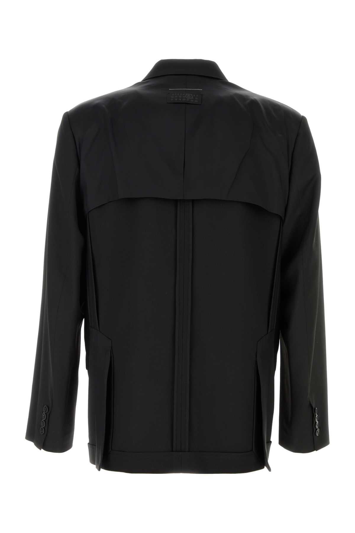 Maison Margiela Black Wool Blazer Suit Jacket for Men