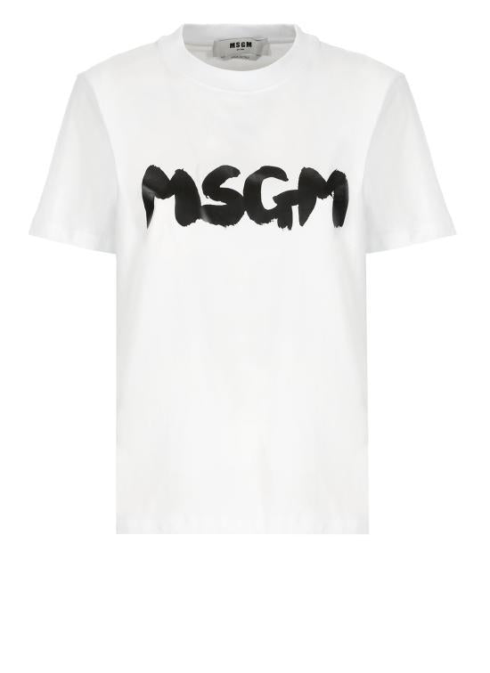 MSGM White Short Sleeve T-Shirt 3641 MDM992 4700201
