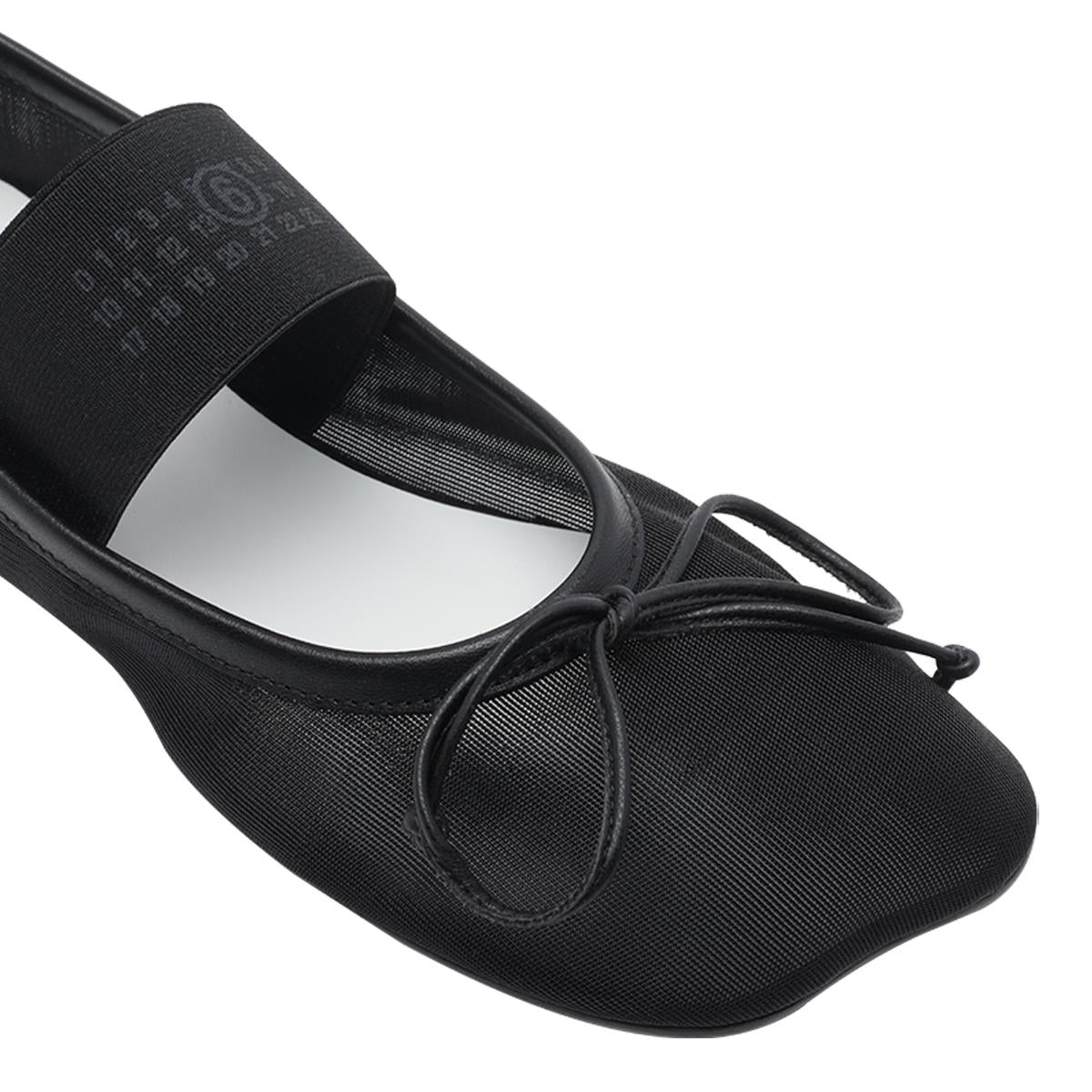 Maison Margiela Black Leather Ballet Flats